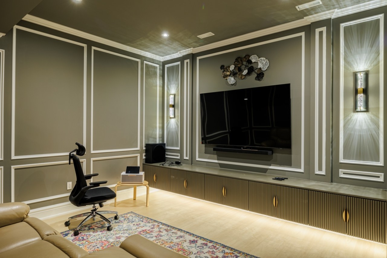 Luxury foyer and stairwell renovation
